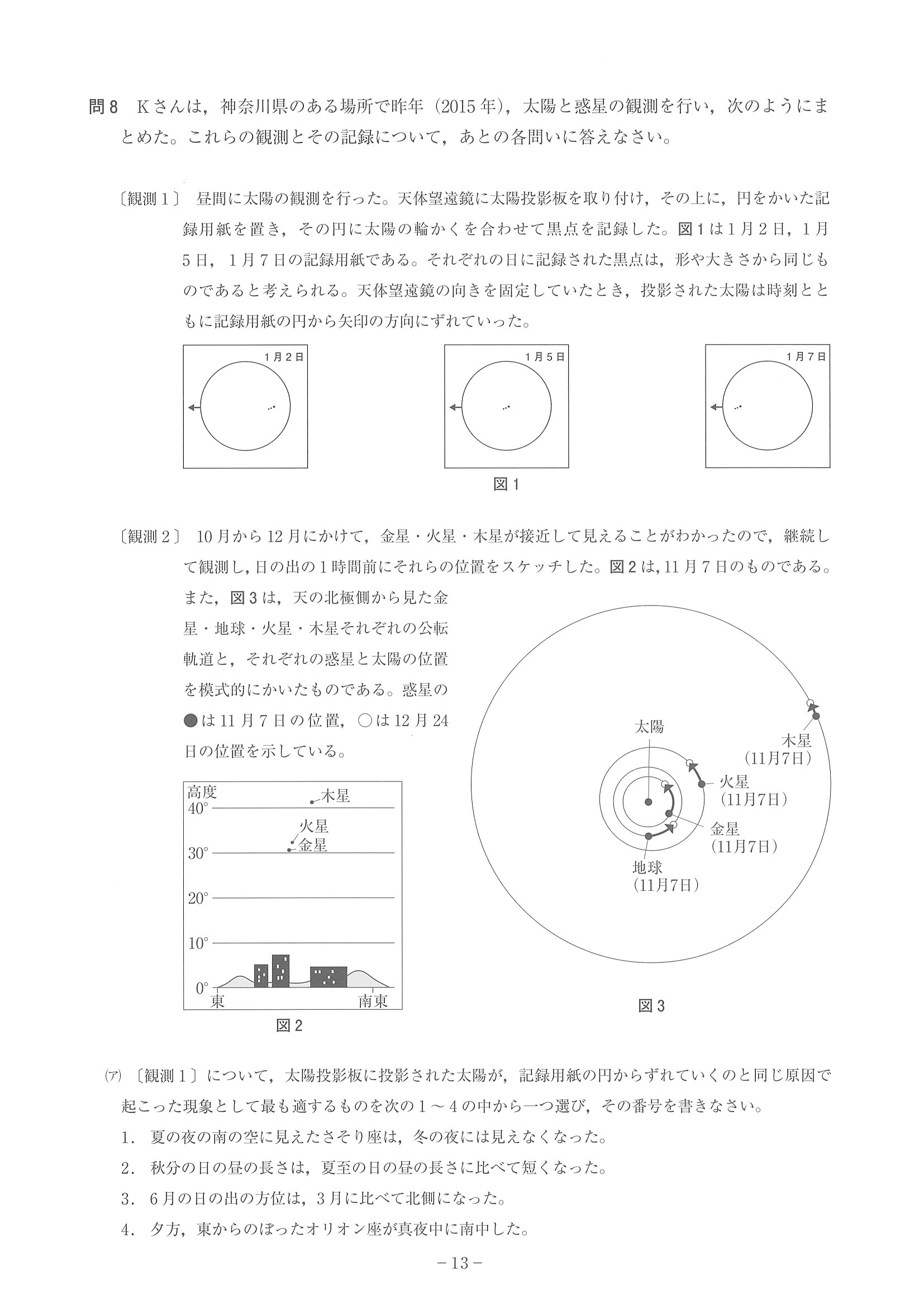 2016年度 神奈川県公立高校入試（理科・問題）13/14