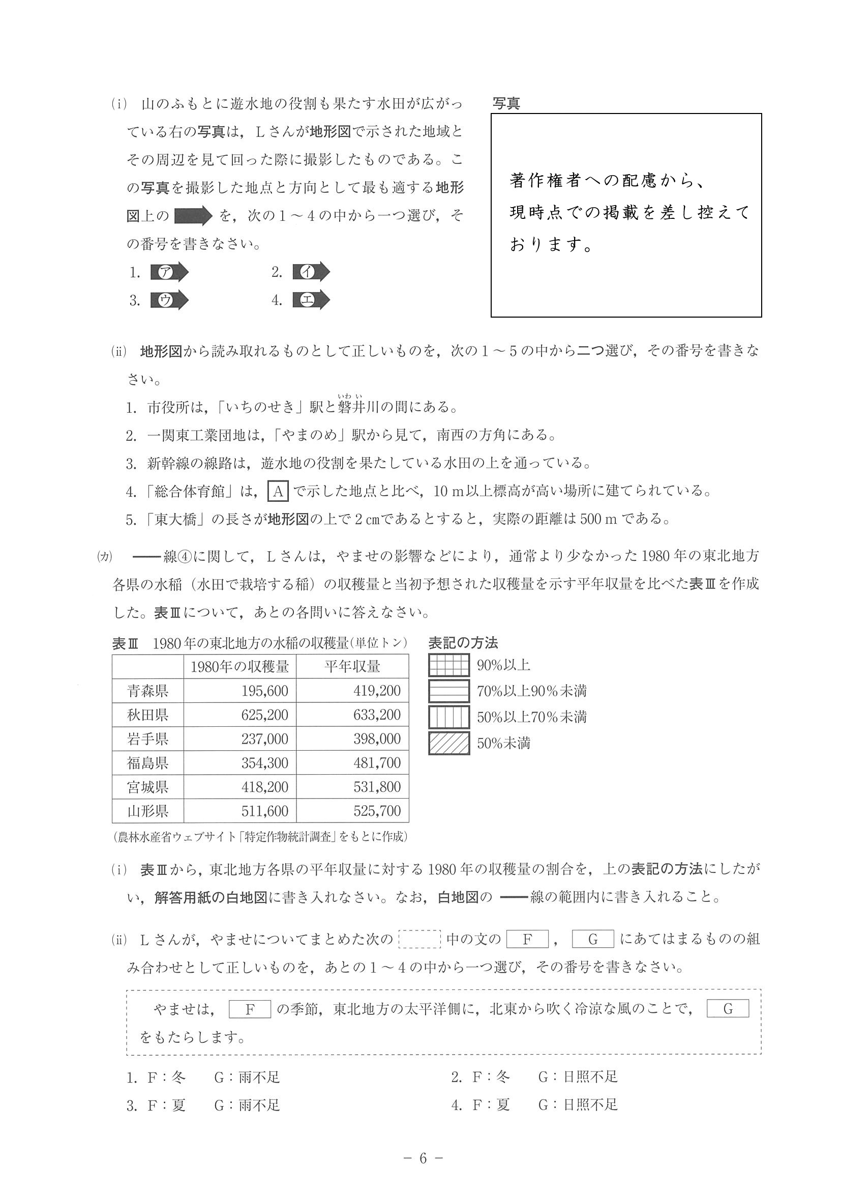 2016年度 神奈川県公立高校入試（社会・問題）6/14