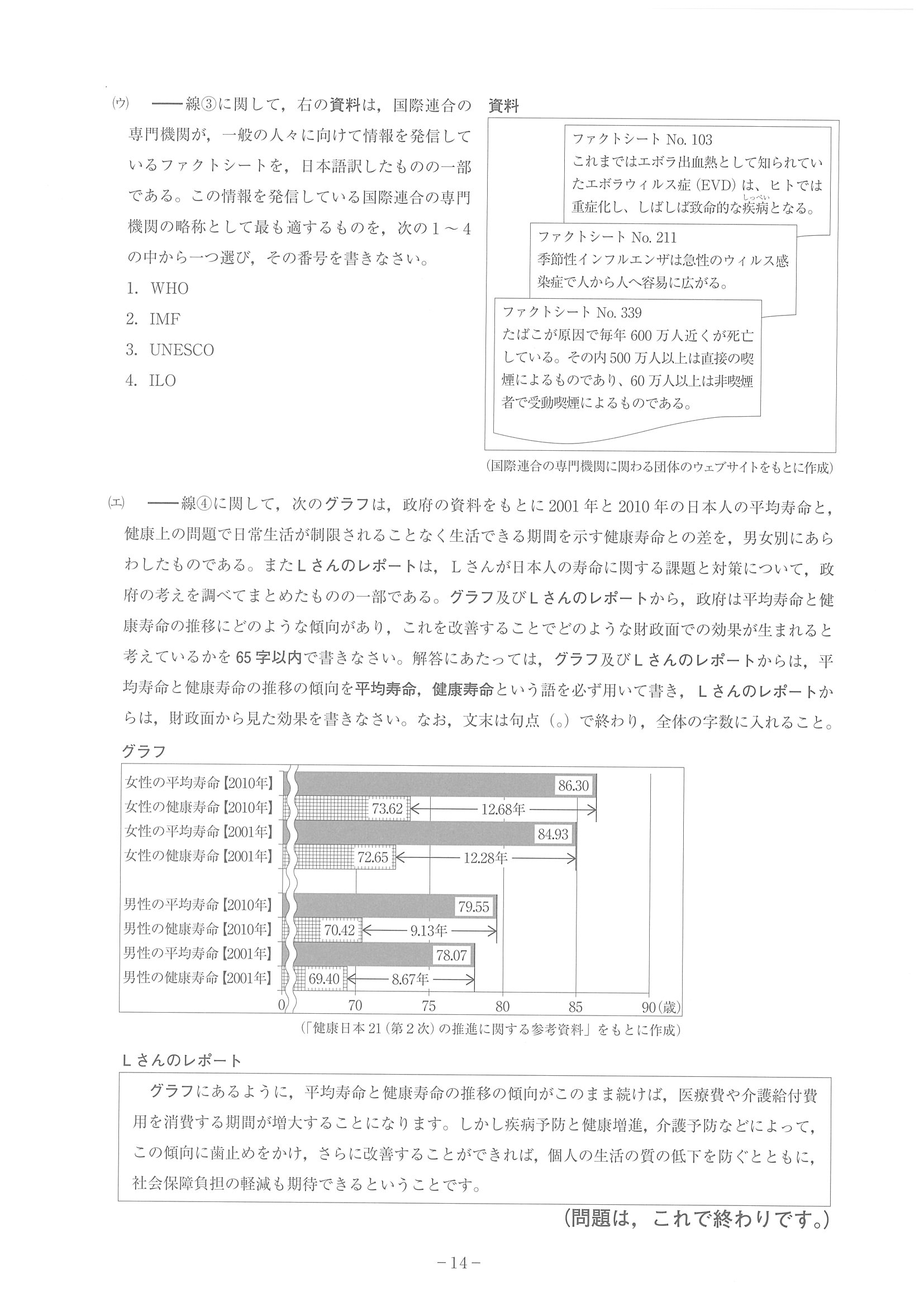 2016年度 神奈川県公立高校入試（社会・問題）14/14