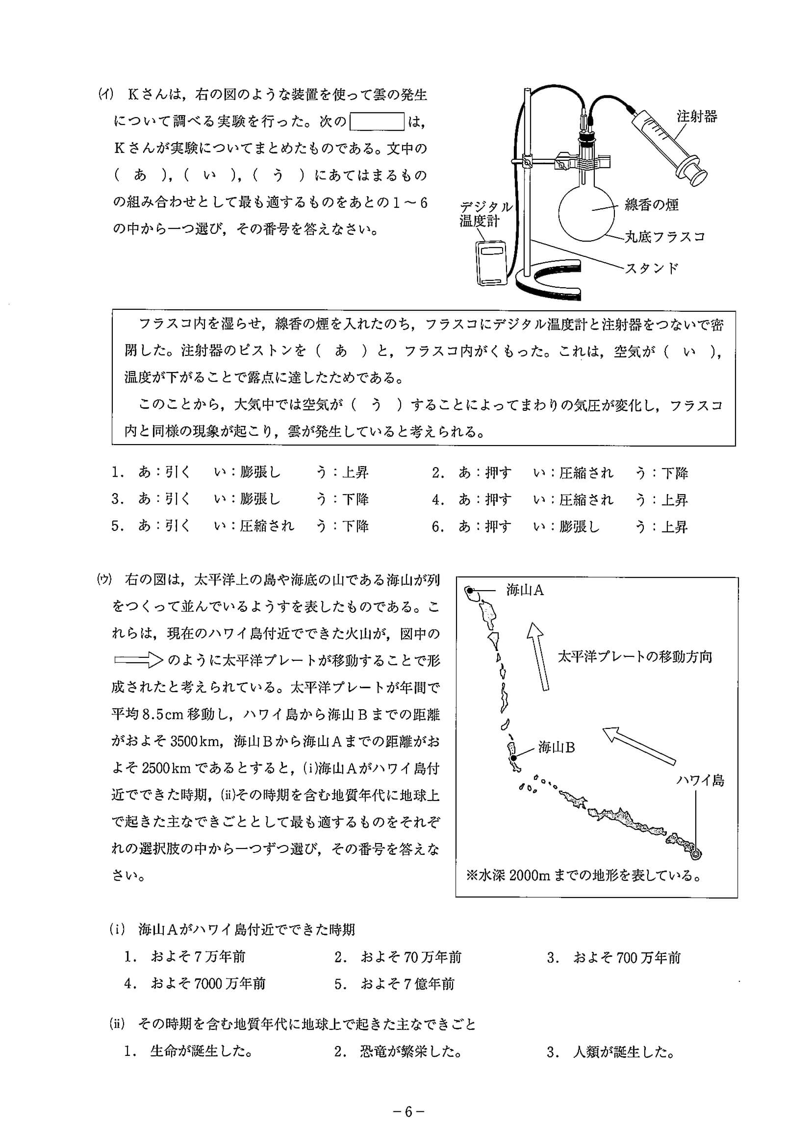 年度 神奈川県公立高校入試 標準問題 理科 問題 6 14