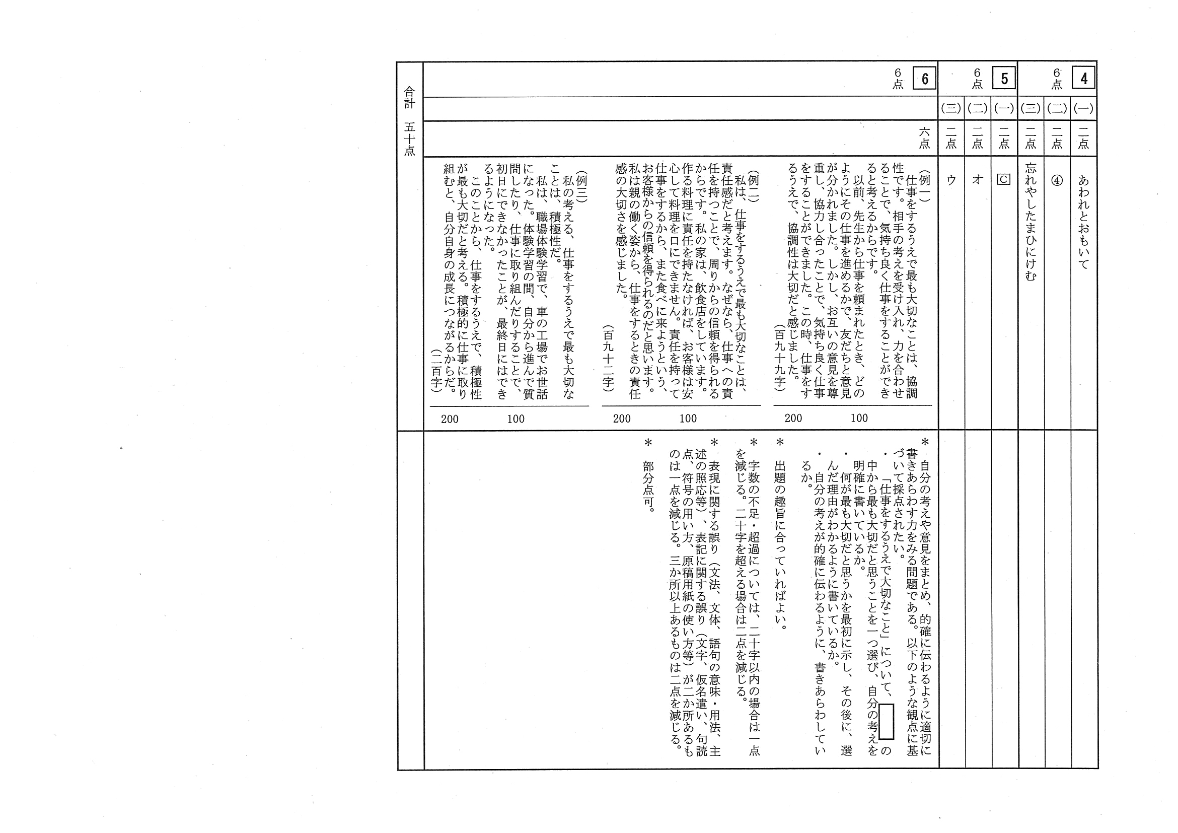 2018年度 三重県公立高校入試（標準問題 国語・正答）2/2