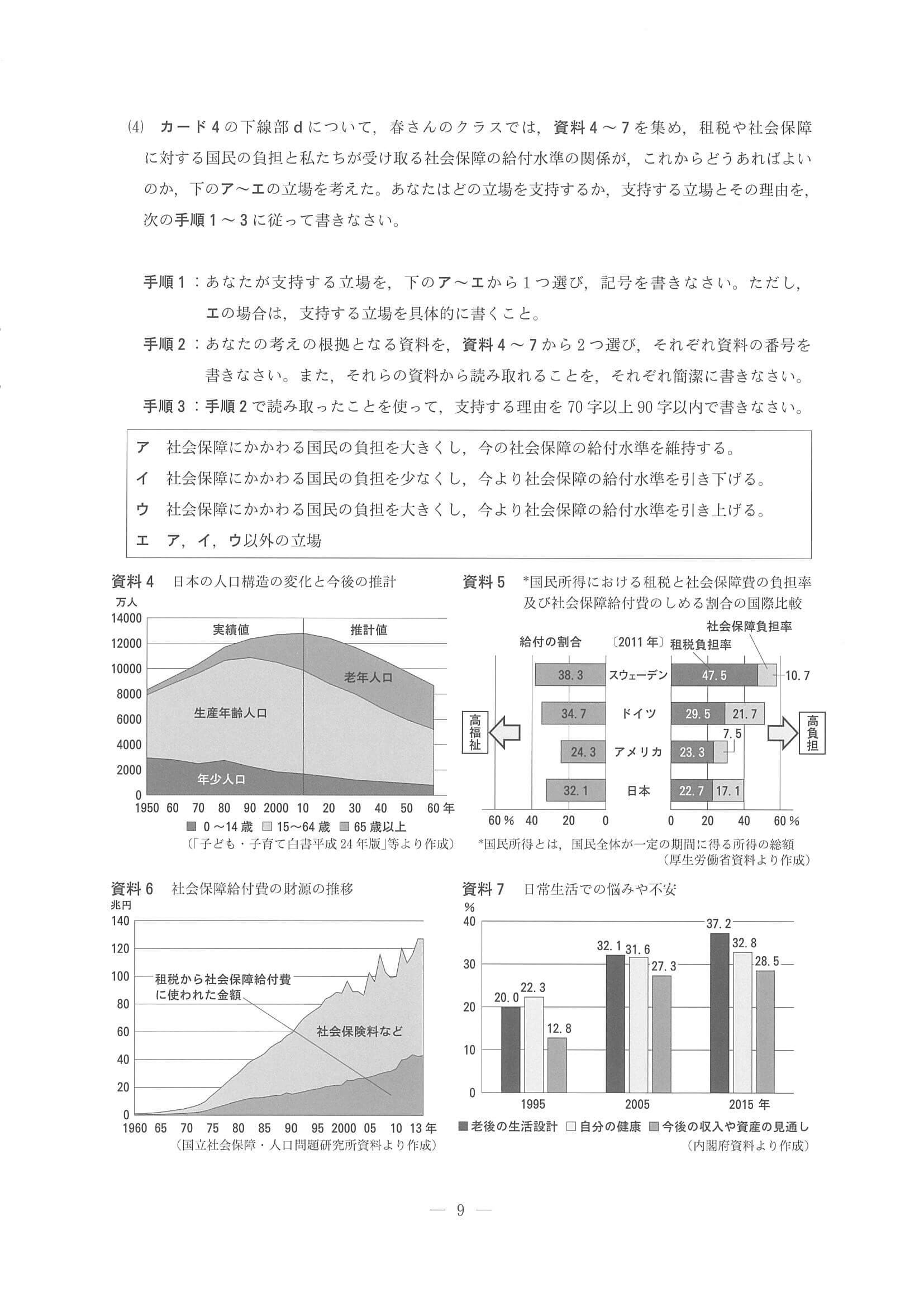2017年度 長野県公立高校入試（社会・問題）8/8