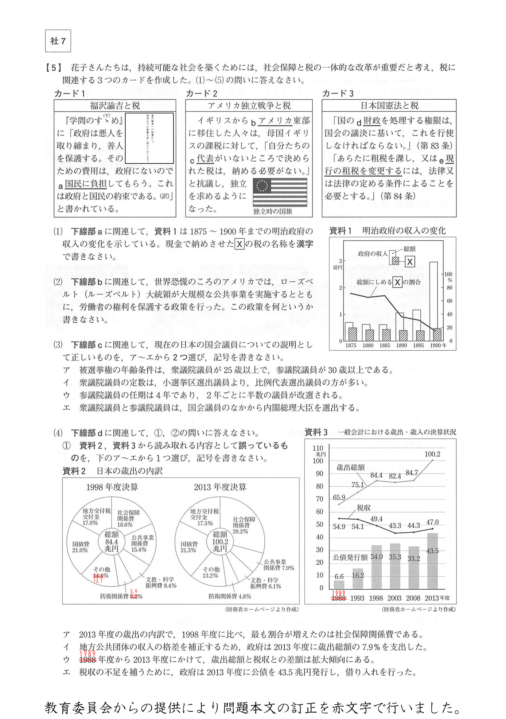 2015年度 大分県公立高校入試（社会・問題）7/10
