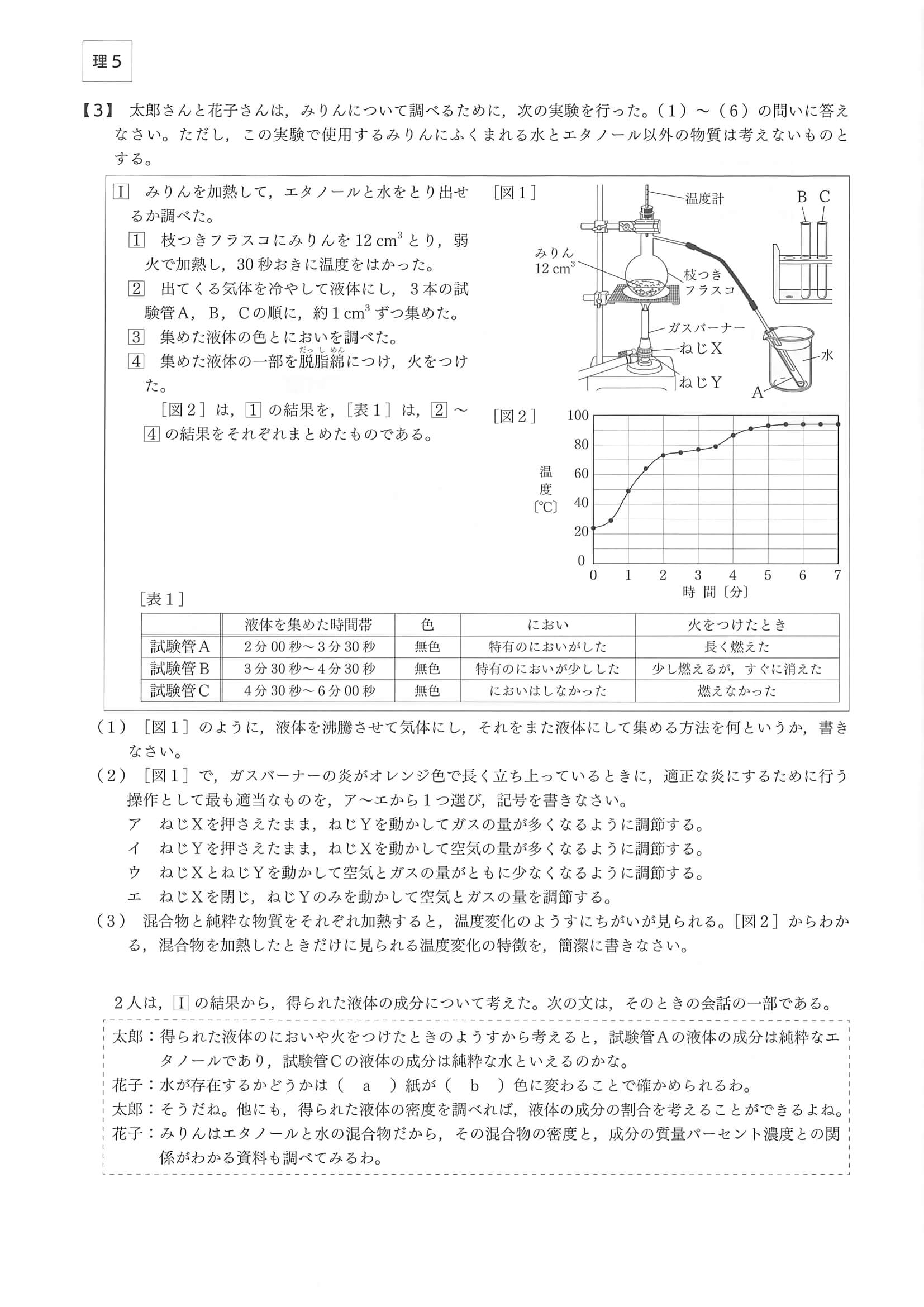 2020年度 大分県公立高校入試（標準問題 理科・問題）5/10