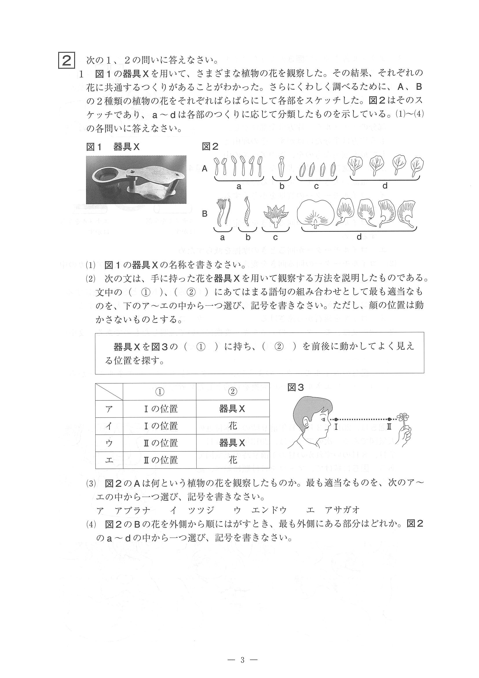 2014年度 佐賀県公立高校入試（理科 特色・問題）3/15