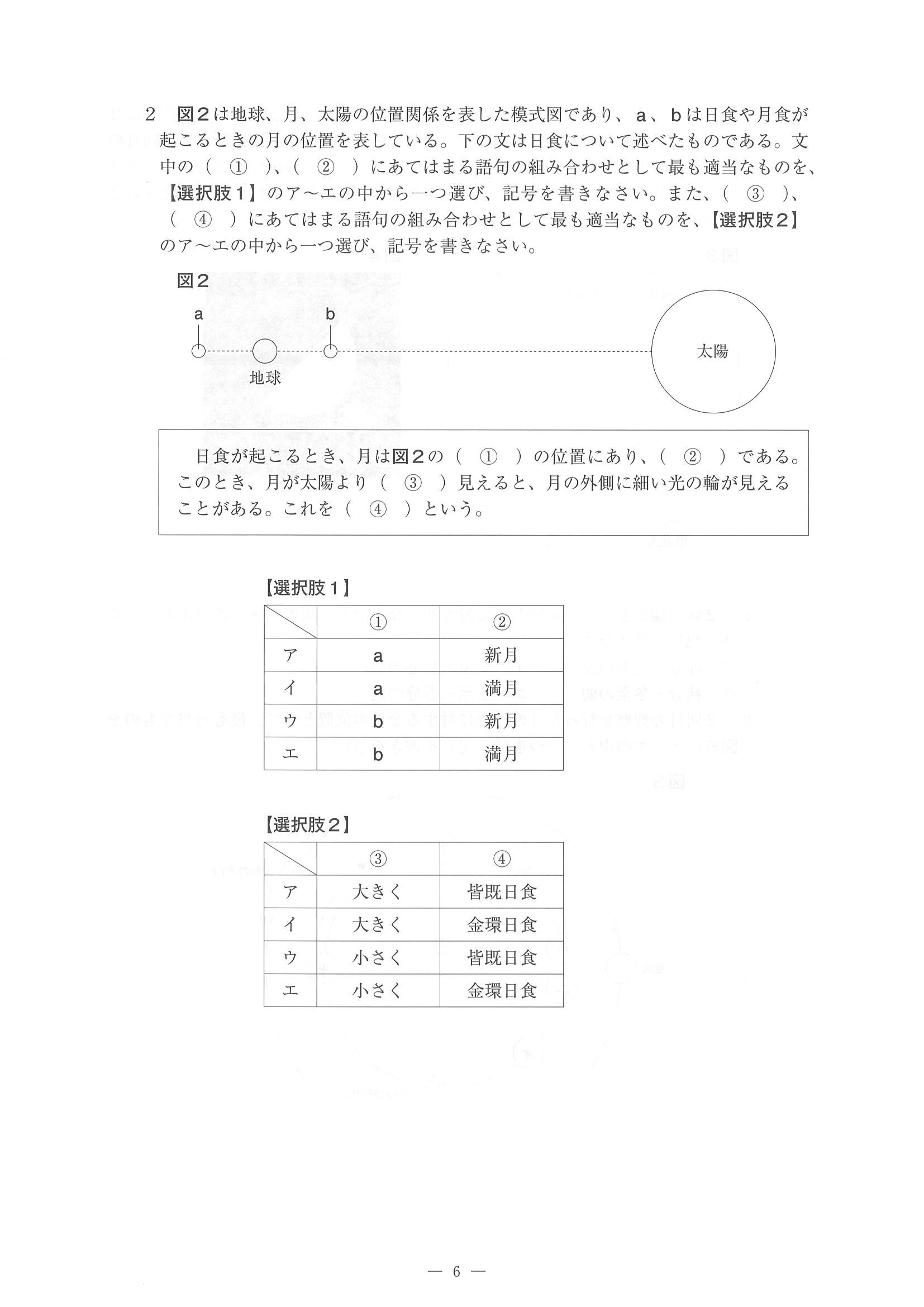 2014年度 佐賀県公立高校入試（理科 特色・問題）6/15