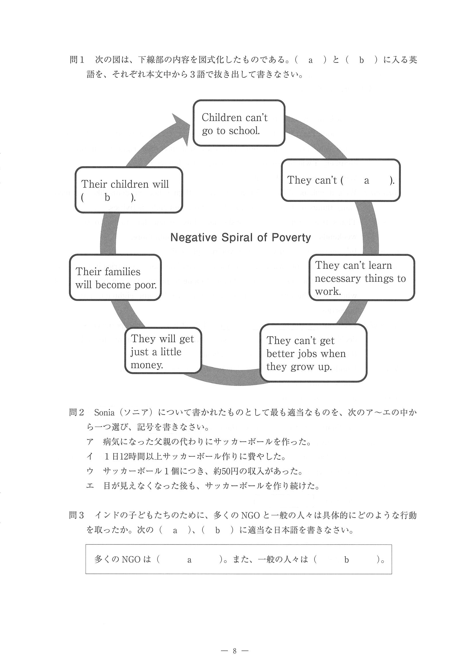 2016年度 佐賀県公立高校入試（英語 一般・問題）9/11