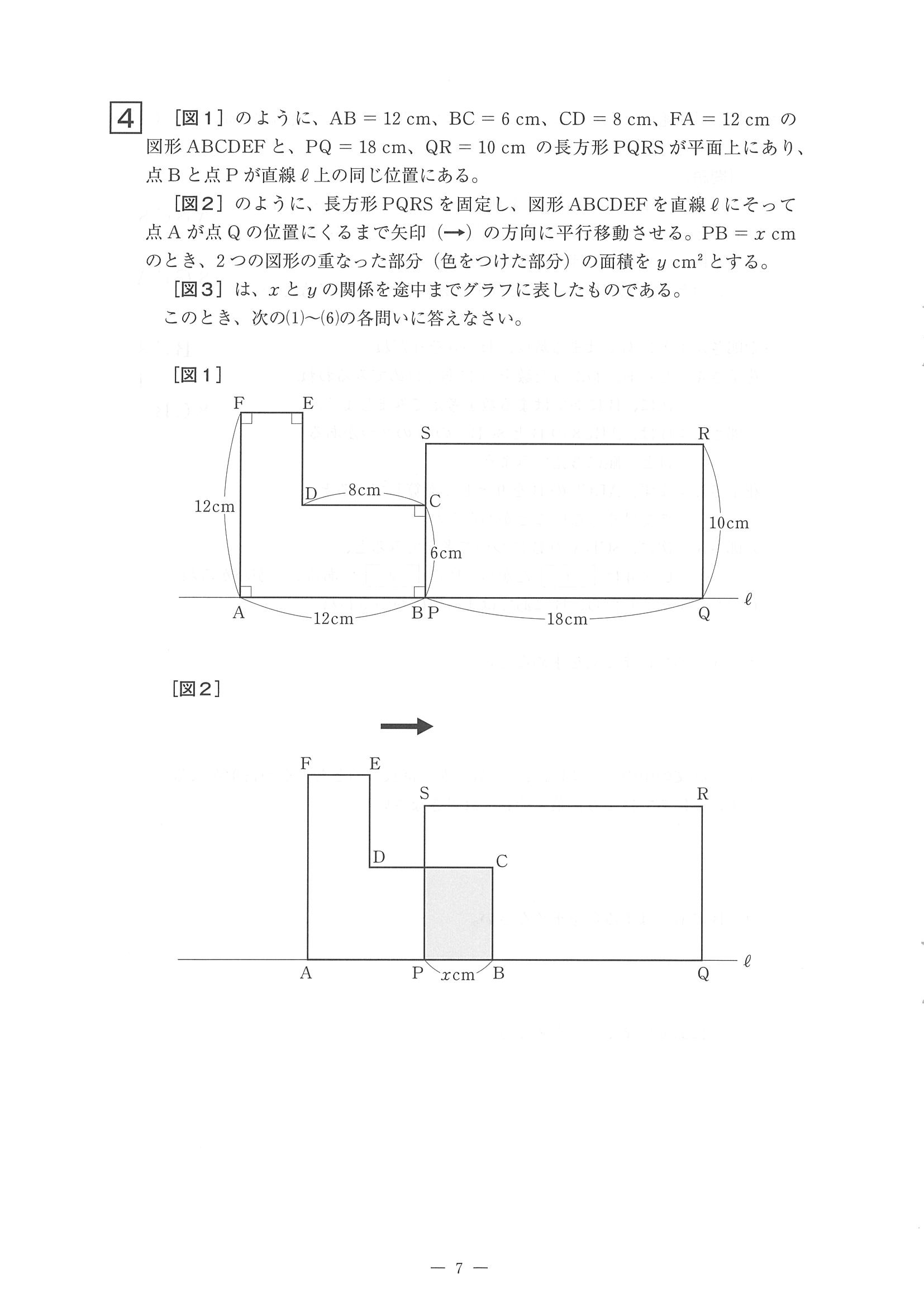 2016年度 佐賀県公立高校入試（数学 特色・問題）7/10