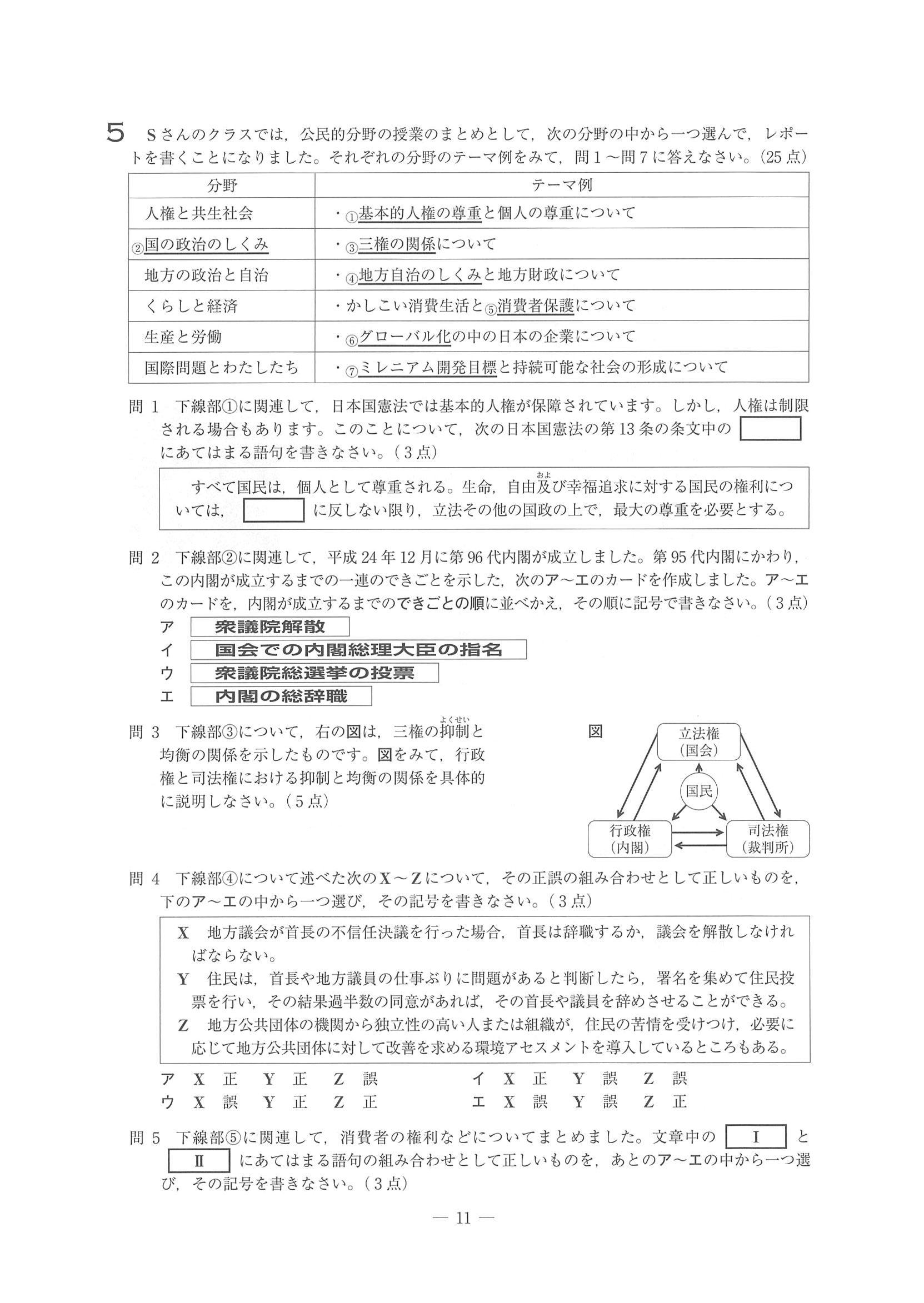 2014年度 埼玉県公立高校入試（社会・問題）11/14