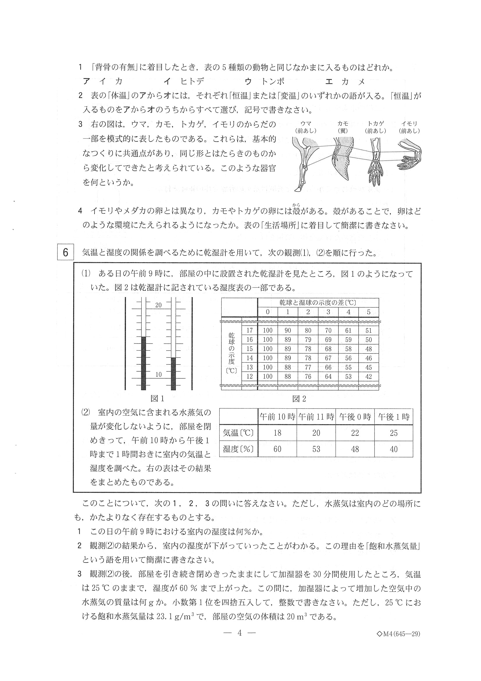 2014年度 栃木県公立高校入試（理科・問題）4/7