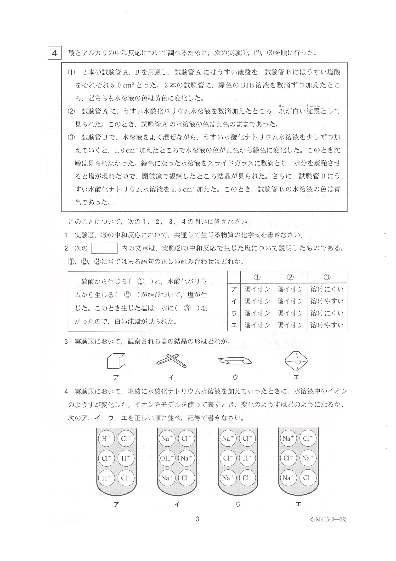 2015年度 栃木県公立高校入試（理科・問題）3/7