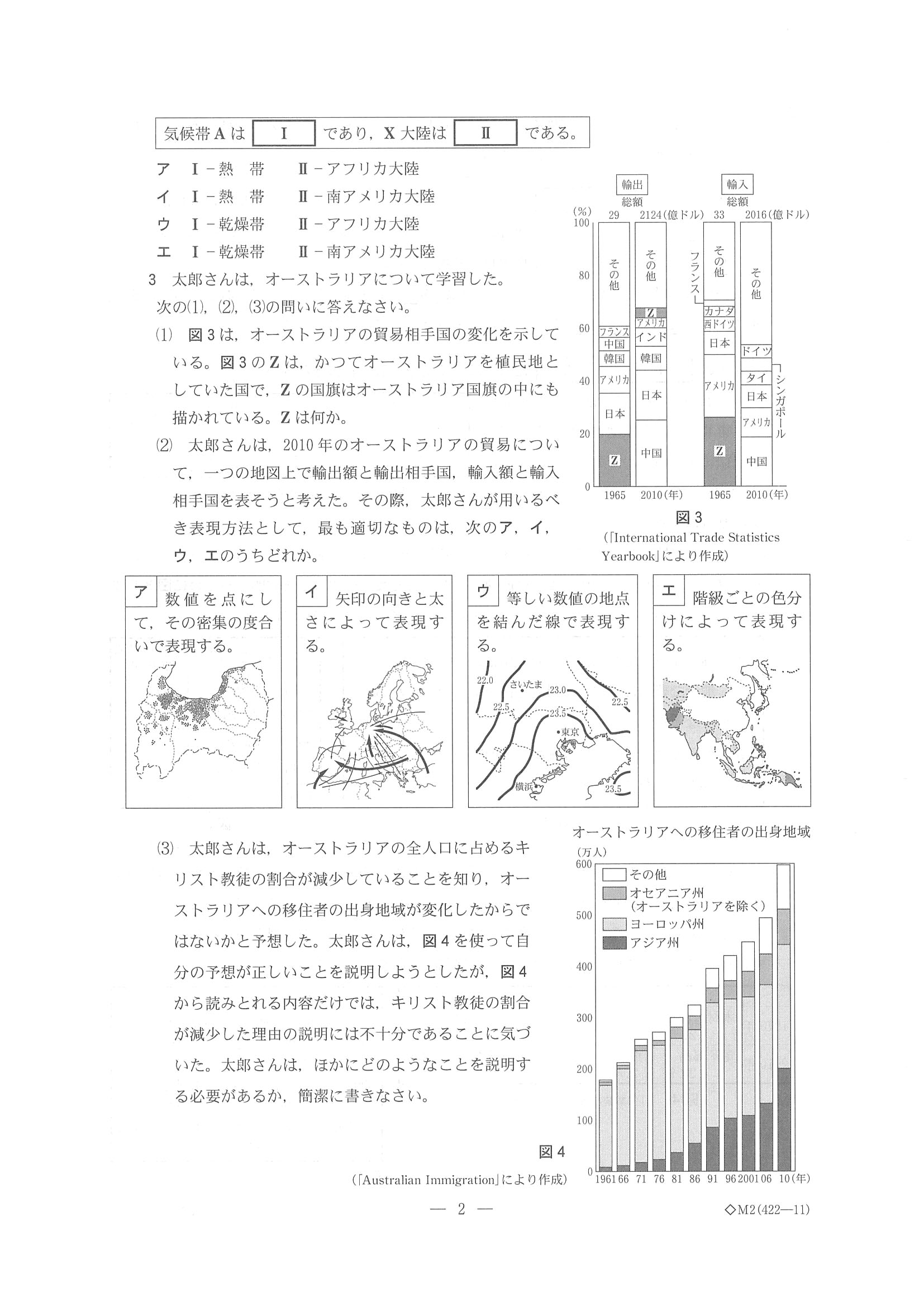 2016年度 栃木県公立高校入試（社会・問題）2/7