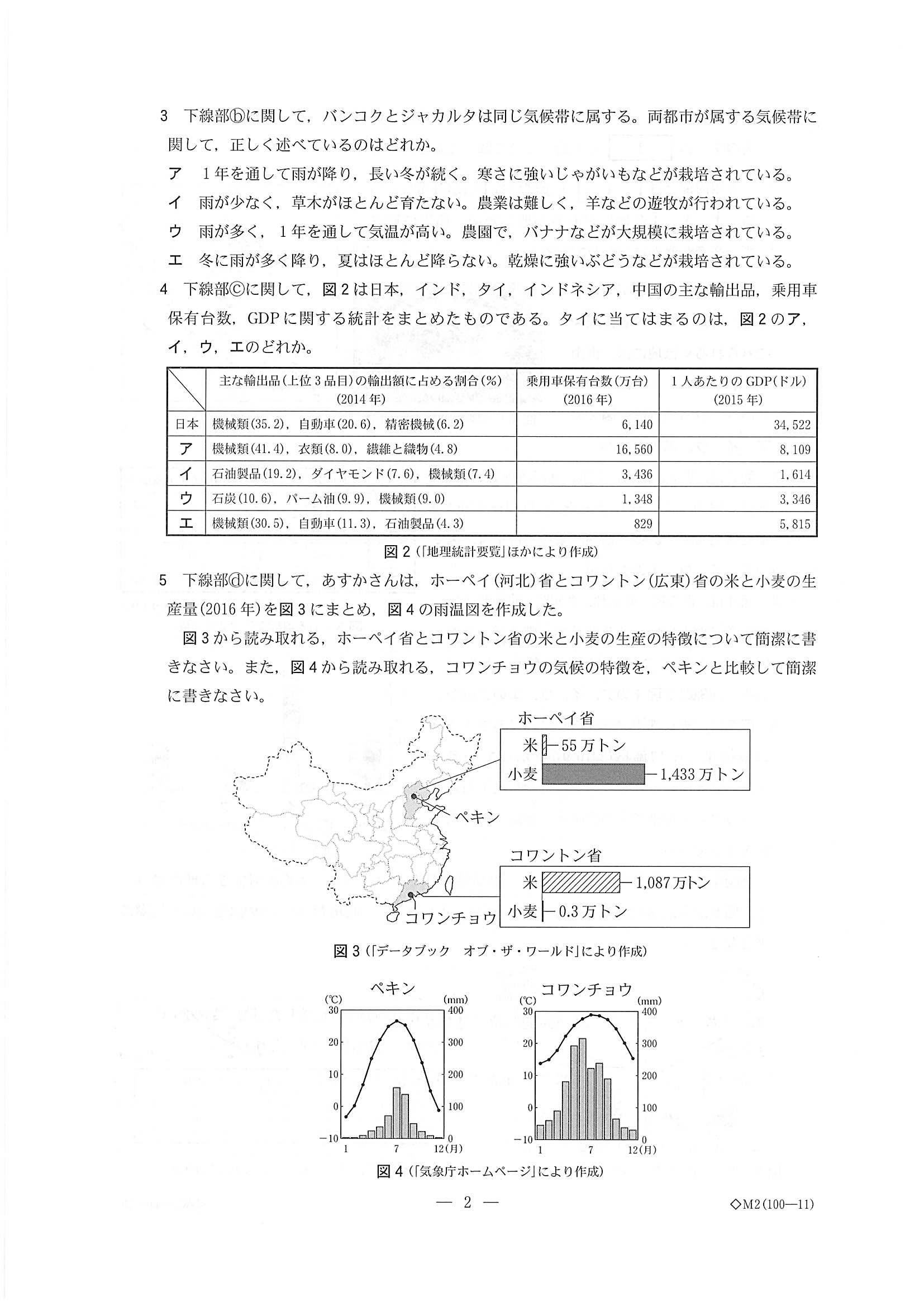 2019年度 栃木県公立高校入試（標準問題 社会・問題）2/7