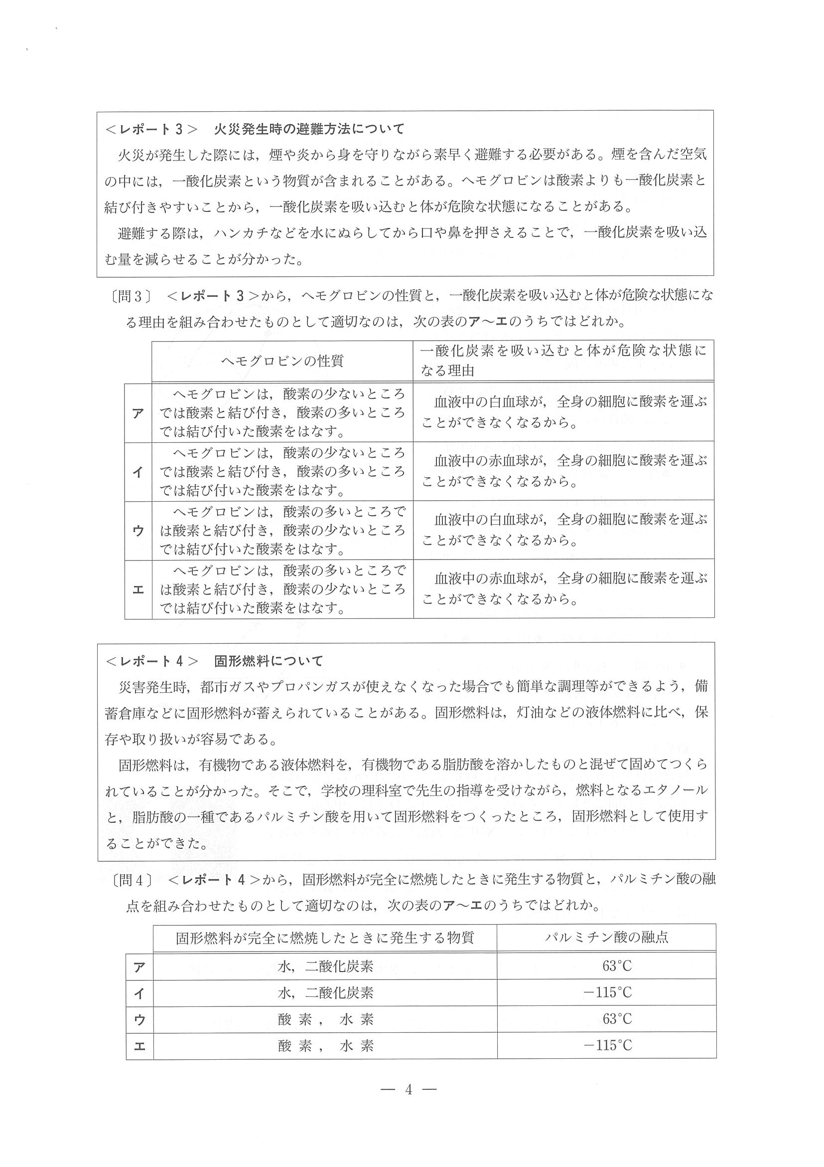 2014年度 東京都公立高校入試（理科・問題）4/12