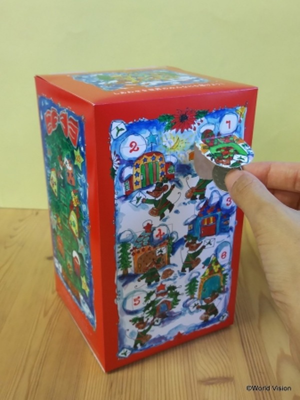 18年クリスマス アドベントカレンダー募金箱 で食糧支援 リセマム