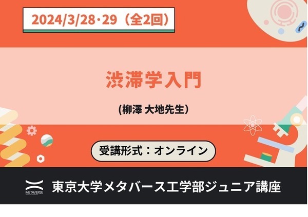 東大メタバース工学部ジュニア講座「渋滞学入門」3/28-29 | リセマム