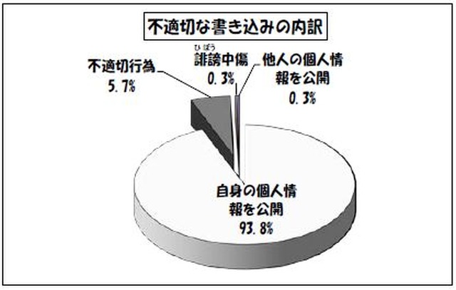 不適切な書き込みの内訳