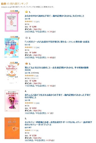 Amazon.co.jp「胎教」本の売れ筋ランキング