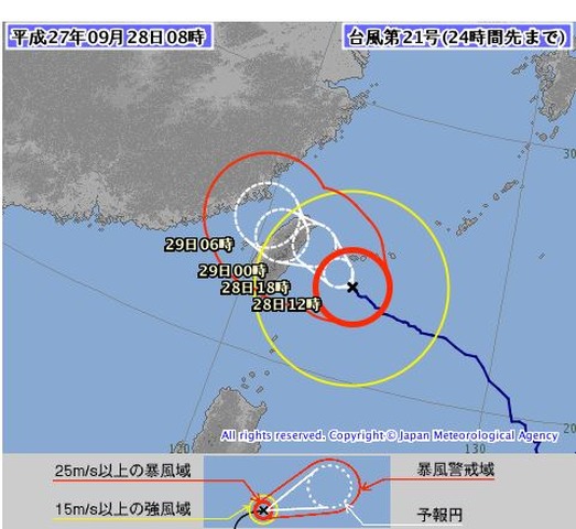 台風経路図