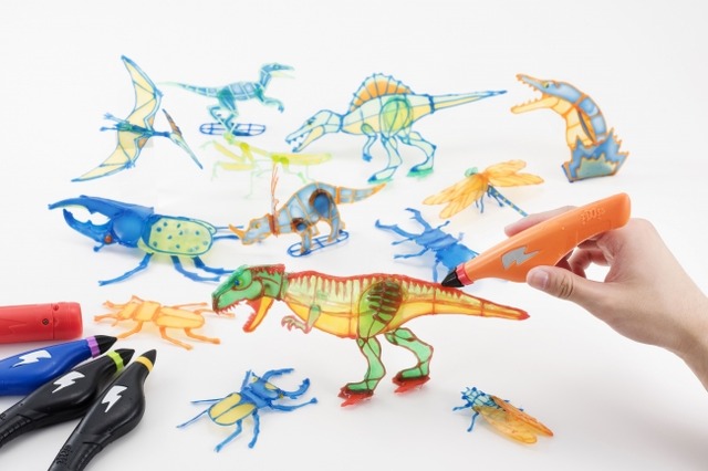 立体物が描ける 3dドリームアーツペン 恐竜 昆虫セット発売 リセマム