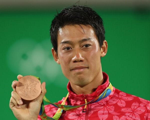 男子テニスの錦織圭がリオデジャネイロ五輪で銅メダルを獲得（2016年8月14日）