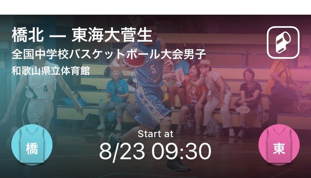 全国中学校バスケットボール大会男子 予選リーグ組合せ（一部）