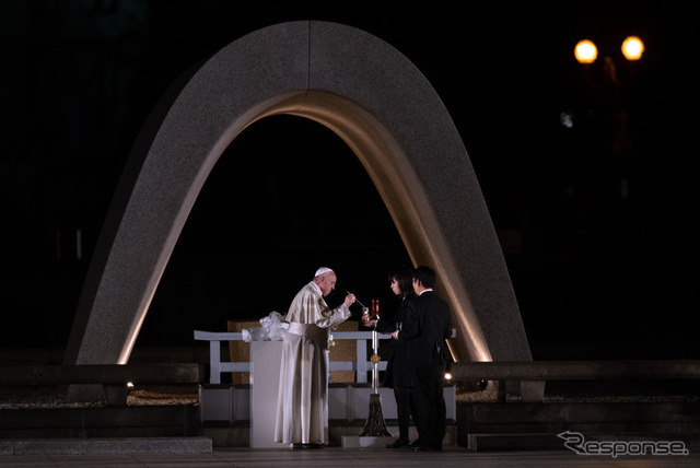 広島を訪れたローマ教皇フランシスコ