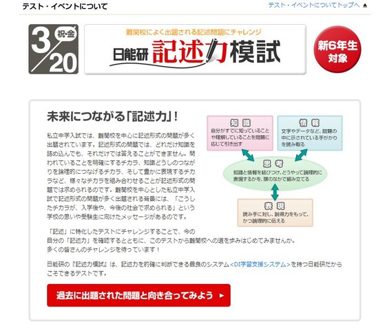 【中学受験2021】新小6対象、日能研「記述力模試」3/20 | リセマム
