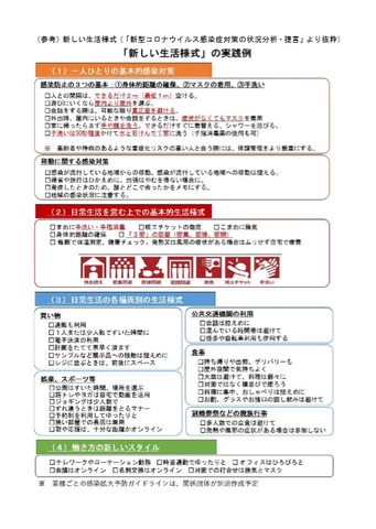 「新しい生活様式」の実践例