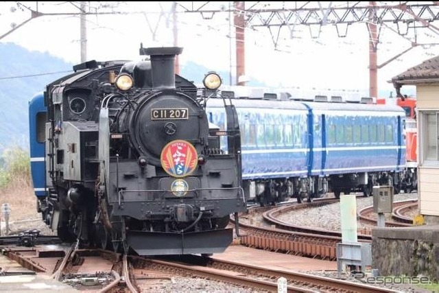 7月31日から東武のSL列車に復帰するC11 207。写真は同機牽引の『SL大樹ふたら』。