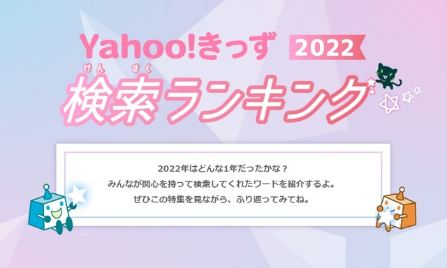 Yahoo!きっず 2022　検索ランキング