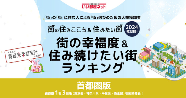 いい部屋ネット 街の幸福度＆住み続けたい街ランキング2024＜埼玉県版＞