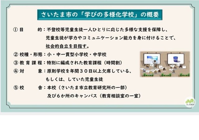 さいたま市の「学びの多様化学校」の概要