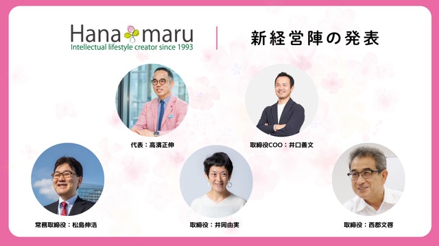 新経営陣の発表