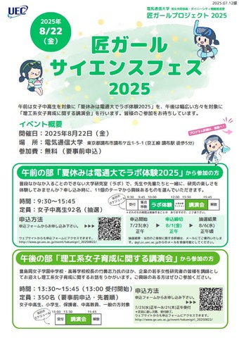 匠ガール サイエンスフェス2025