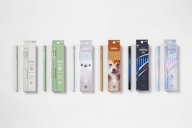 「uni Palette」（左から）アイボリー、ピスタチオ、もふエナガ、シバイヌ、「uni Palette Fit」（左から）メタリックネイビー、パールホワイト