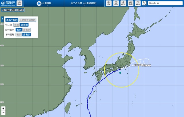 台風経路図