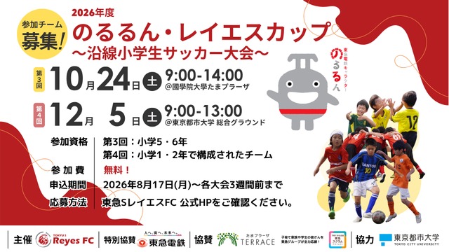 のるるん・レイエスカップ～沿線小学生サッカー大会～