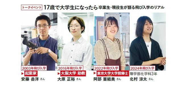 トークイベント「17歳で大学生になったら：卒業生・現役生が語る飛び入学のリアル」