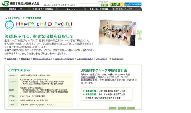 JR東日本　子育て支援事業
