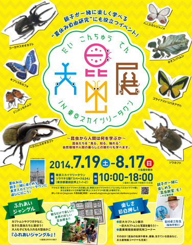 夏休み】東京スカイツリータウン「大昆虫展」開催中、200匹のカブトムシと触れ合える | リセマム