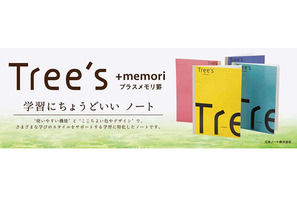 中高生2,000人の声を反映「Tree’s新プラスメモリ罫ノート」 画像