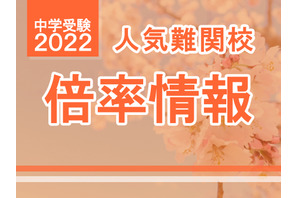 【中学受験2022】2/1より解禁、東京・神奈川の人気難関校出願倍率（1/27時点） 画像