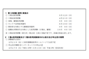 東京都職員採用試験I類Ｂ「適性検査SPI3」導入…日程前倒し 画像