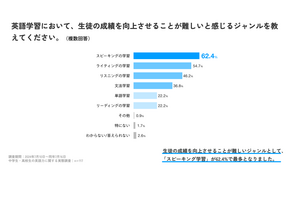 95.7％の英語教員、英語学習は「文法学習が重要」 画像