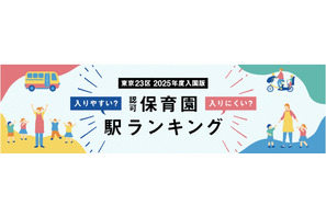 東京23区、保育園入りにくい駅ランキング発表 画像