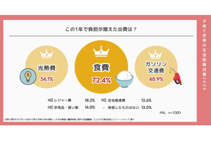 家計の負担増9割が実感、食費・光熱費・交通費の三重苦 画像