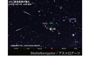 ふたご座流星群2025、12/14-15が見ごろ…月明かり少なく好条件 画像