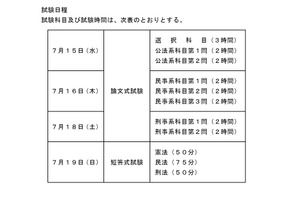 2026年司法試験の日程発表、オンライン出願を導入…法務省 画像