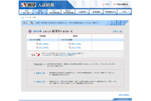 【中学受験】日能研、2011年入試の結果偏差値（首都圏・関西）を公開 画像